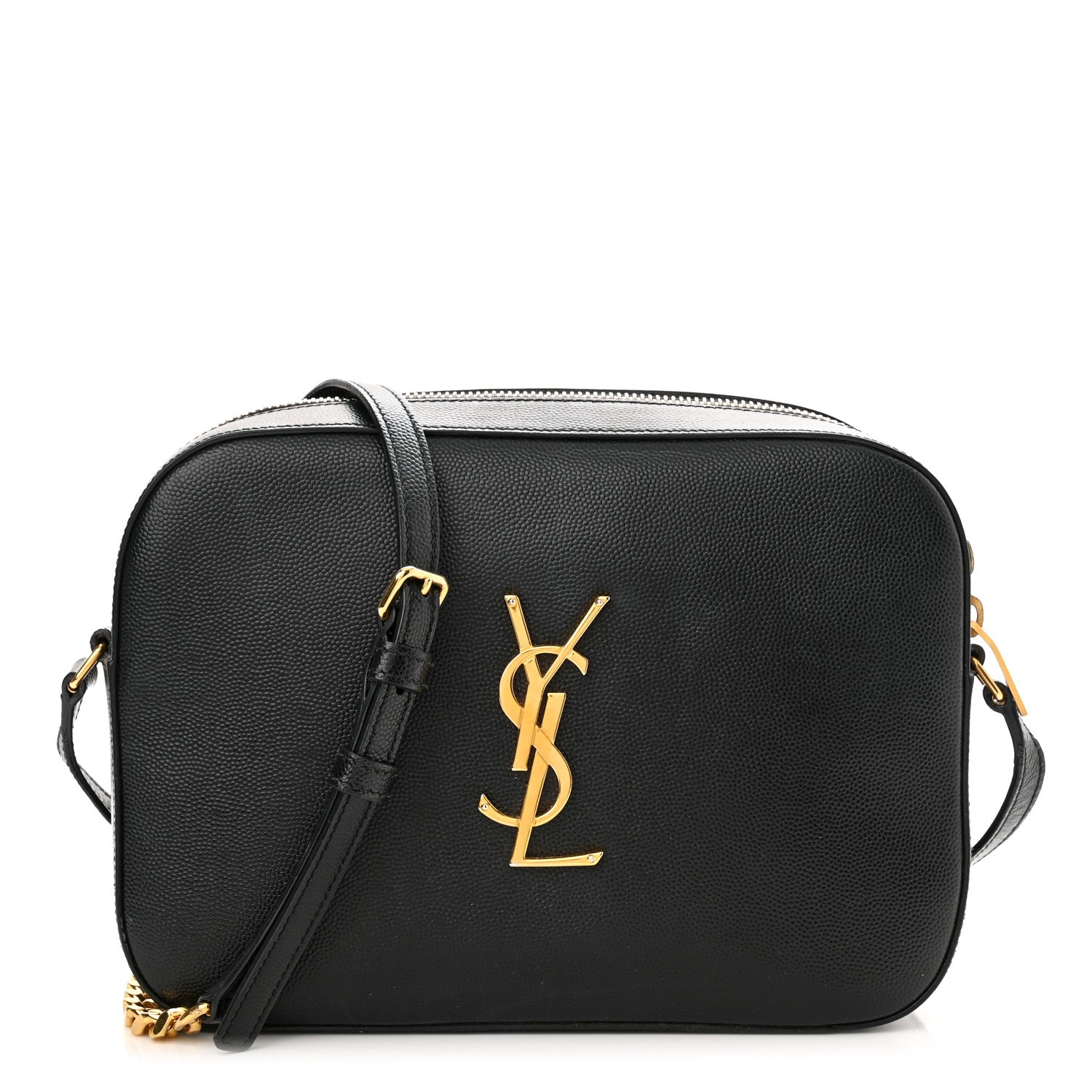 Saint Laurent Grain De Poudre Medium Classic Monogram Camera Bag Black 1 of 9