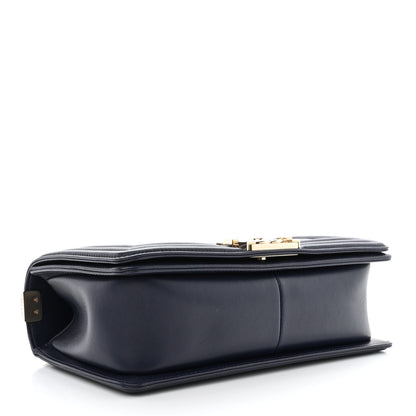 Chanel Lambskin Quilted Medium Boy Flap Navy 4 of 11