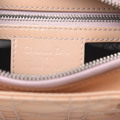 Christian Dior Patent Cannage Medium Lady Dior Beige 6 of 11