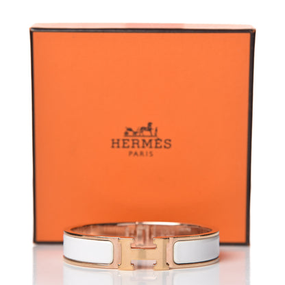 Hermes Enamel Narrow Clic Clac H Bracelet PM White 4 of 4