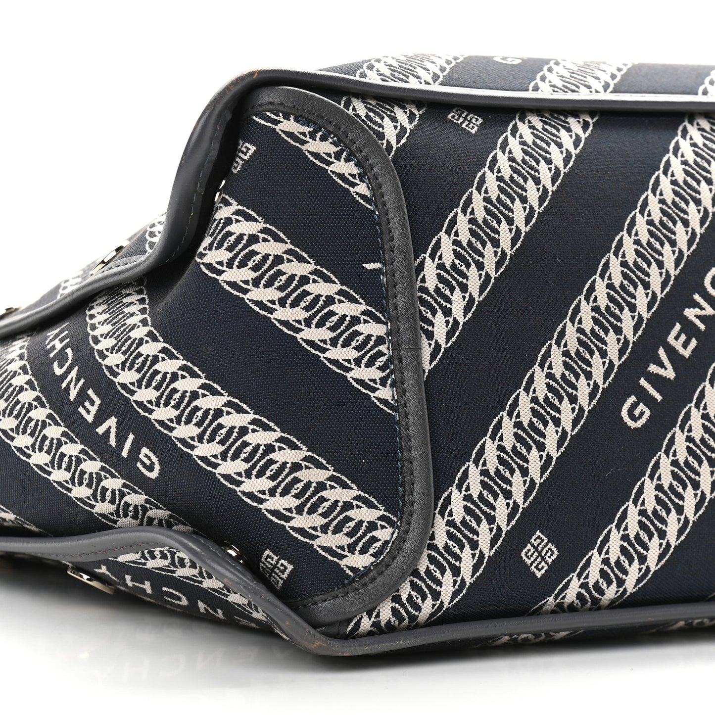 Canvas Jacquard Medium Bond Tote Oil Blue