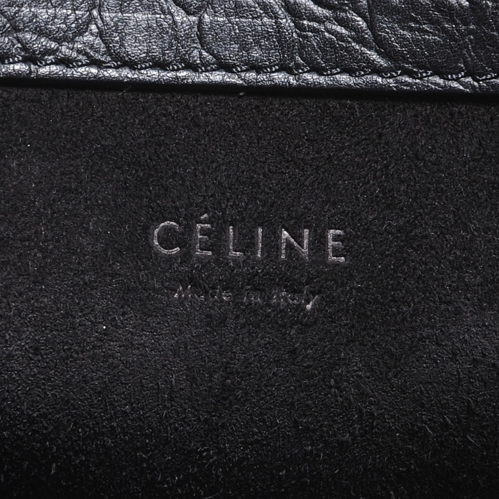 Celine Crocodile Embossed Small Phantom Luggage Black 6 of 7