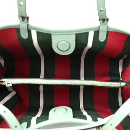 Gucci GG Supreme Monogram Emblem Medium Tote Bag Sage Green 4 of 9