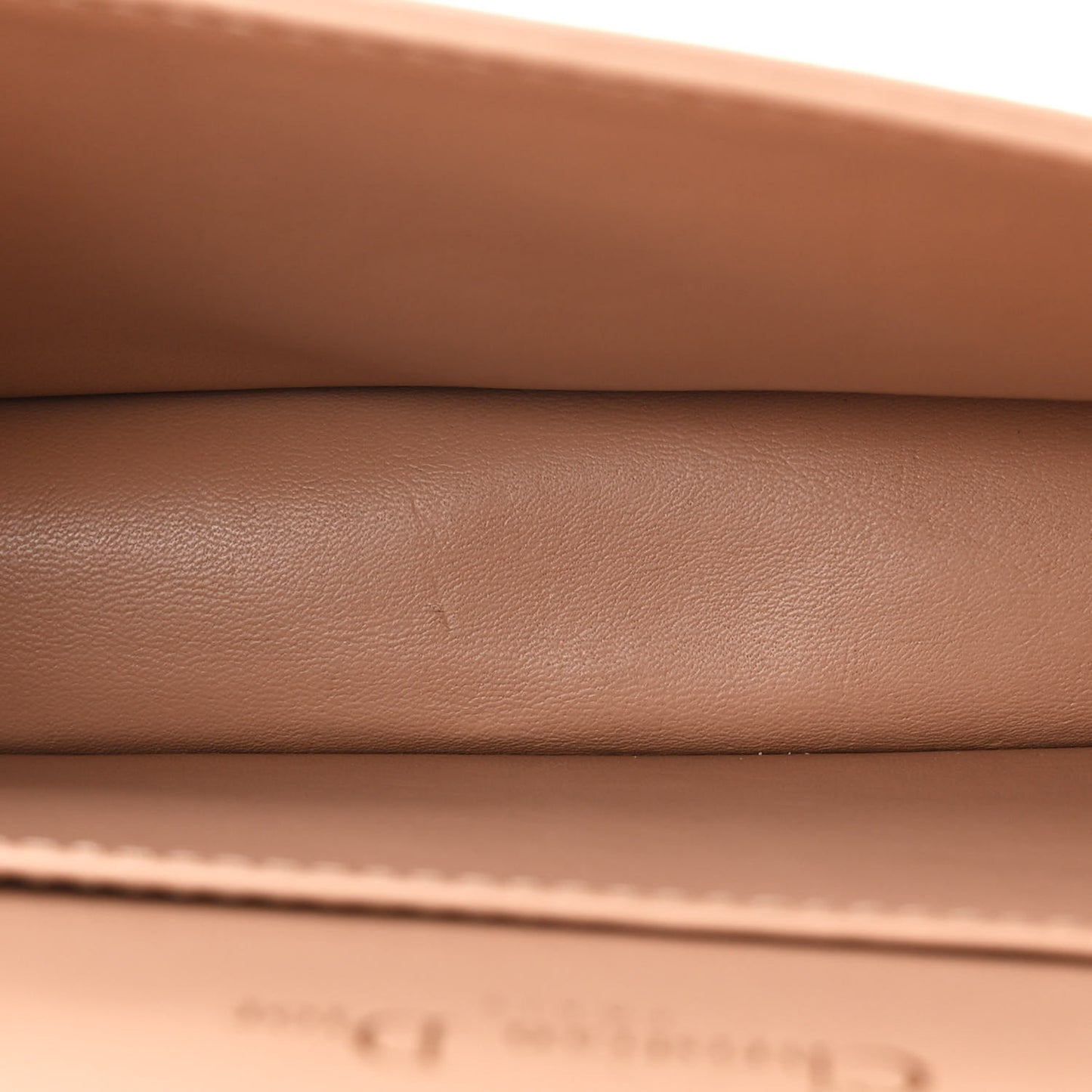 Patent Cannage Lady Dior Chain Wallet Rose Clair