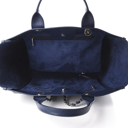 Chanel Caviar Large Studded Deauville Tote Navy 5 of 10