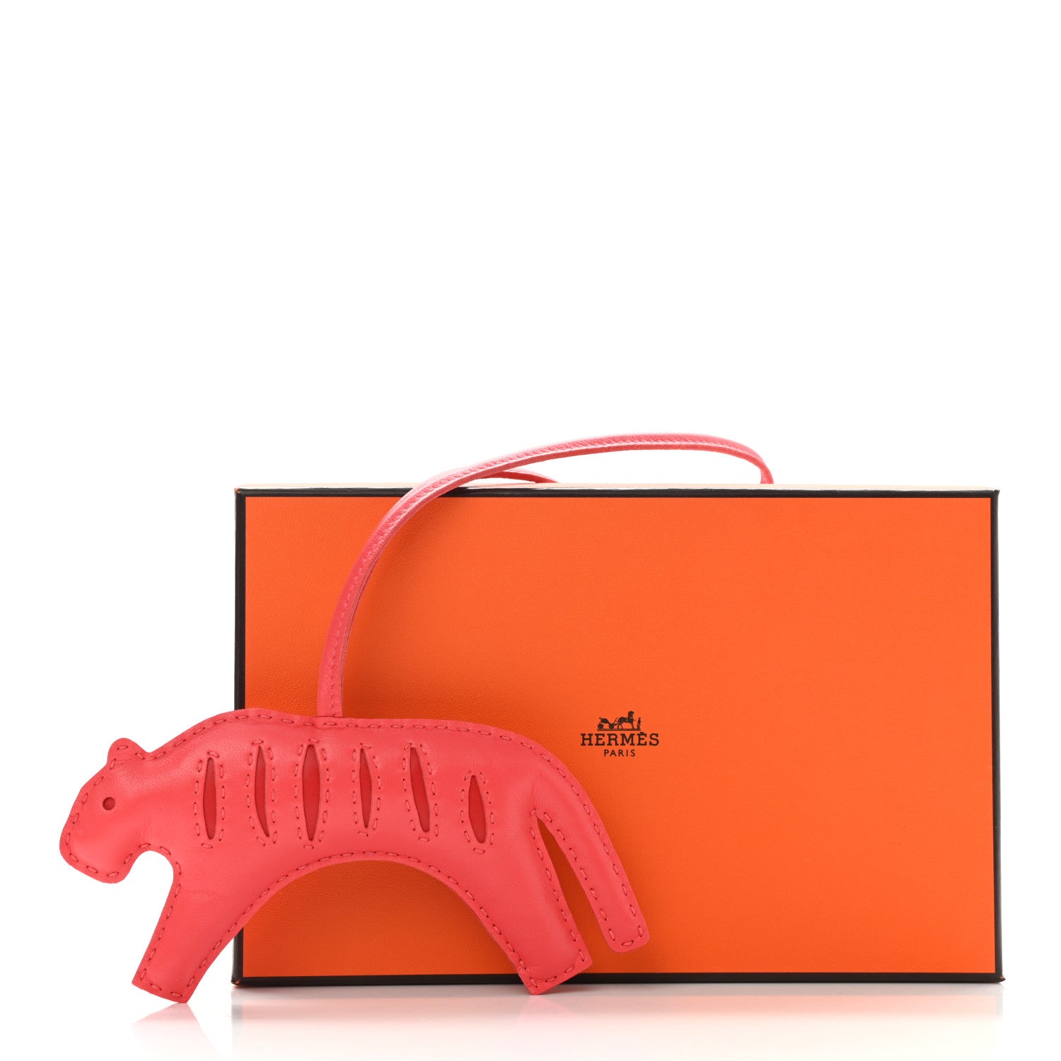 Hermes Milo Lambskin Rooroo Bag Charm Rose Texas Rouge Indien 4 of 4