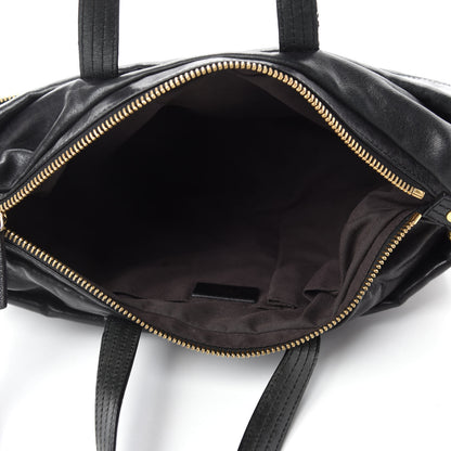 Fendi Goatskin Zip It Satchel Black 5 of 10