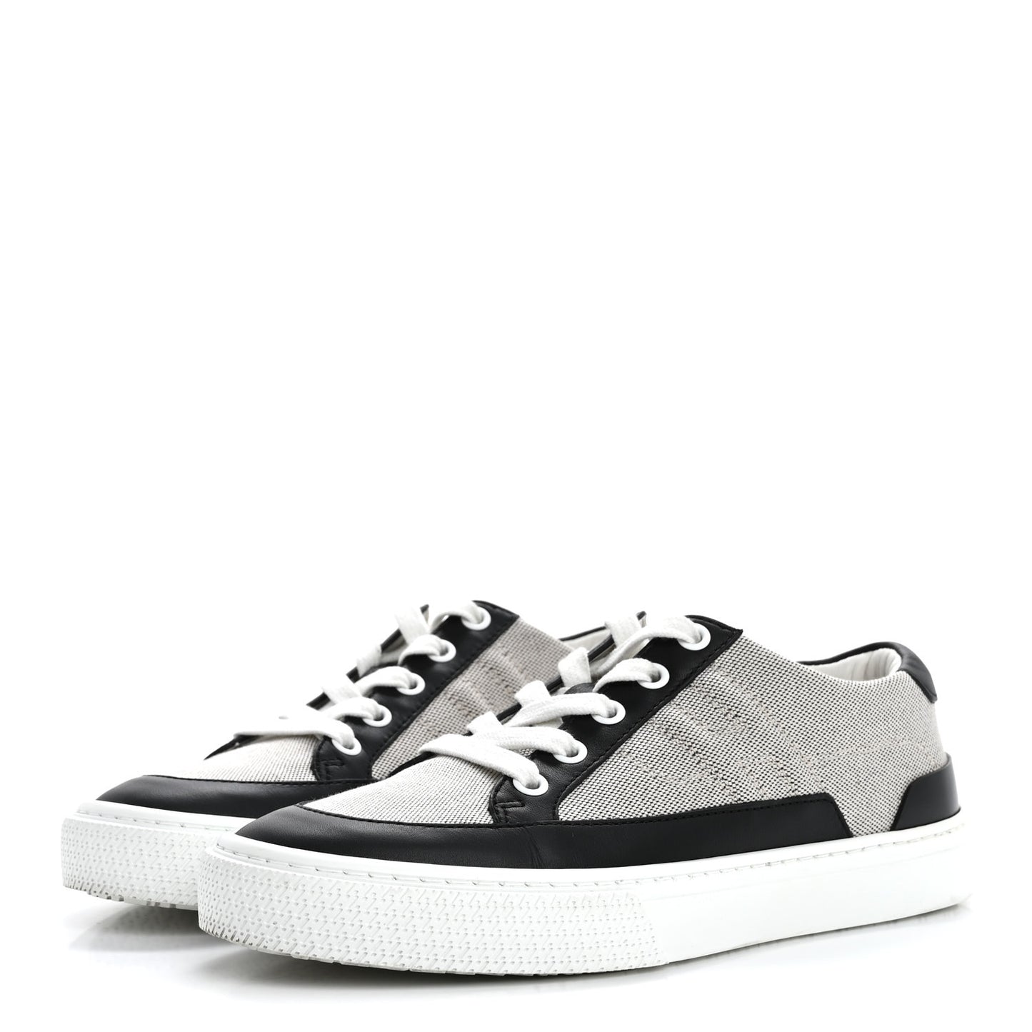 Canvas Calfskin Deep Sneakers 36 Prunoir Black