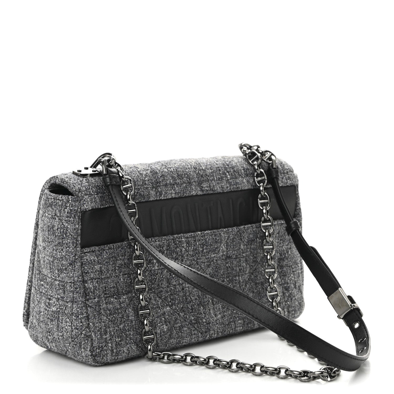 Christian Dior Tweed Macrocannage Medium Caro Bag Black 3 of 10