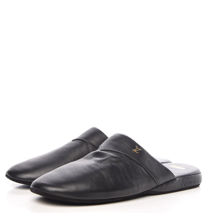 Louis Vuitton X SUPREME Lambskin Mens Hugh Slippers 8 Black 3 of 11