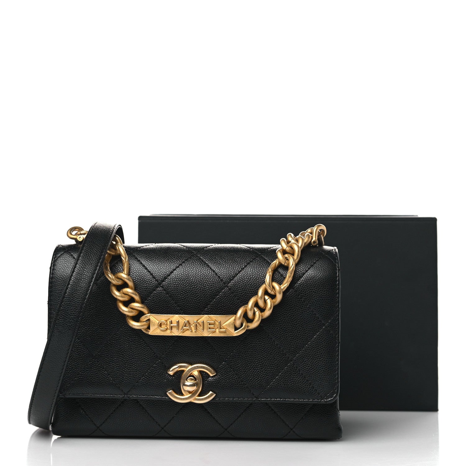 Chanel Caviar Quilted Mini Bracelet On Chain Flap Black 11 of 11