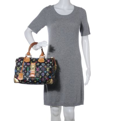 Louis Vuitton Monogram Multicolor Speedy 30 Black 2 of 7