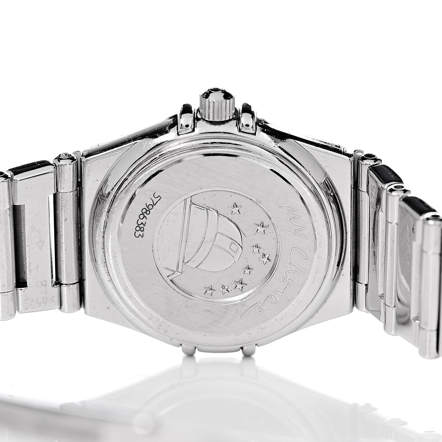 Omega Stainless Steel Diamond Bezel Mother of Pearl 22mm Constellation My Choice Quartz Watch 1465.71.00 6 of 6