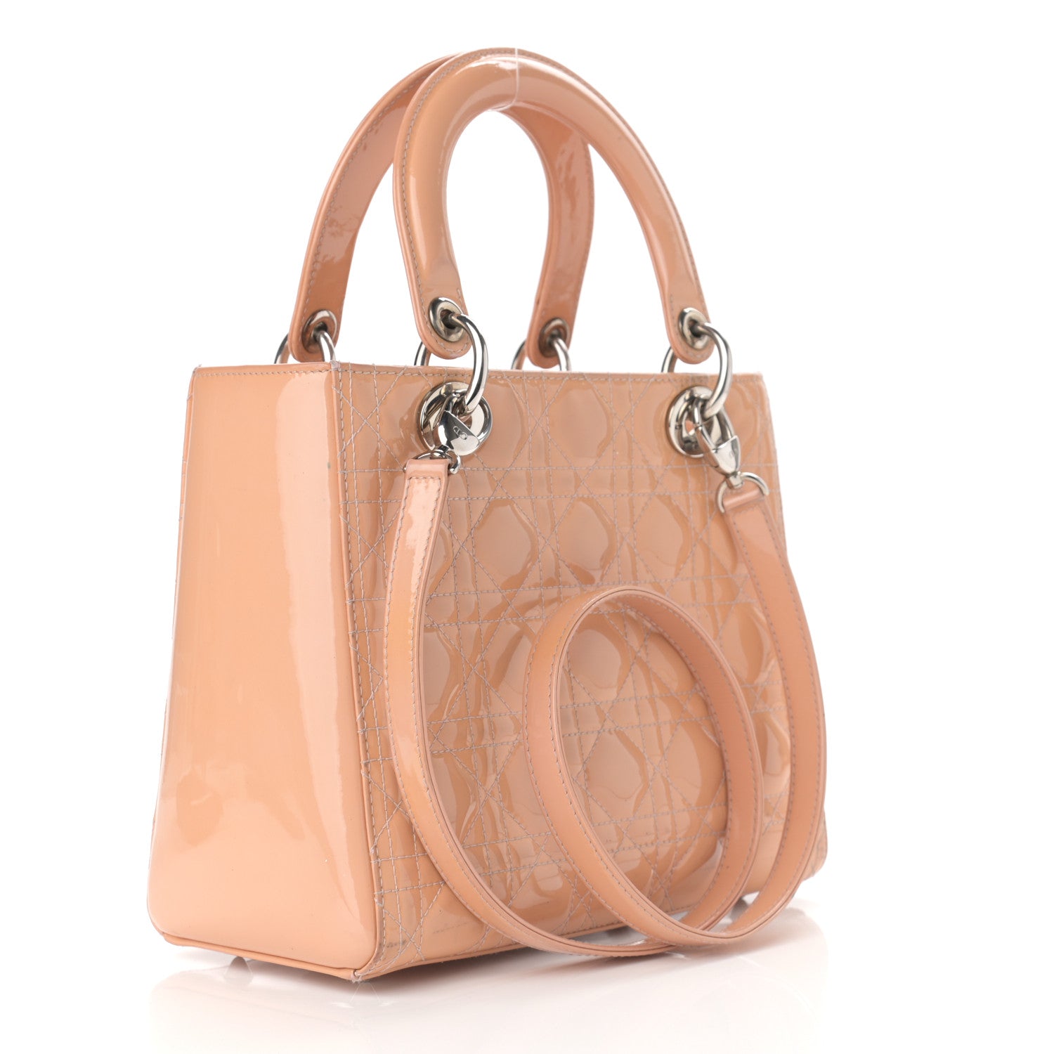 Christian Dior Patent Cannage Medium Lady Dior Pale Pink 3 of 14