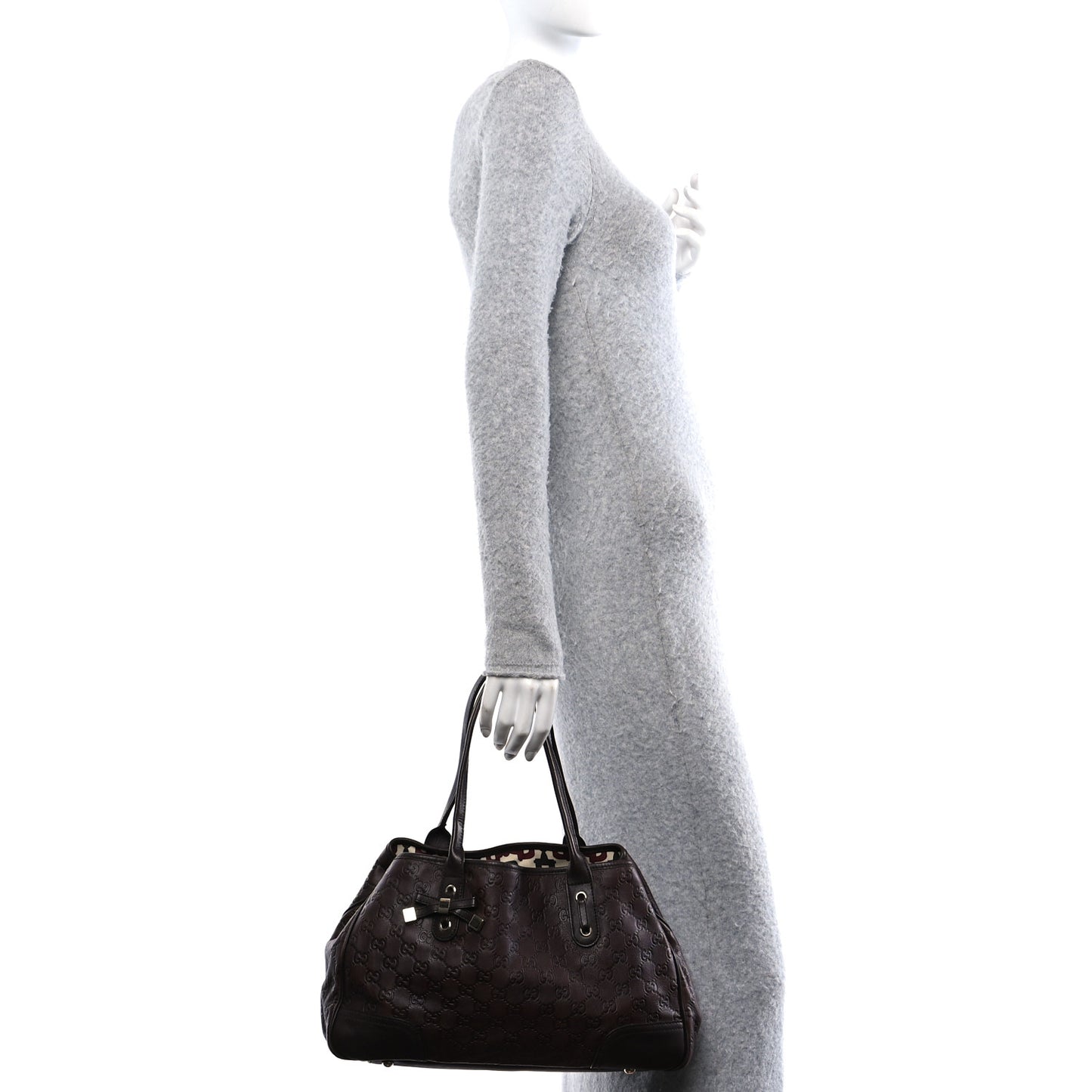 Guccissima Medium Princy Tote Dark Brown