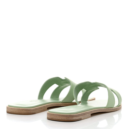 Hermes Epsom Oran Sandals 38 Vert Jade 4 of 9