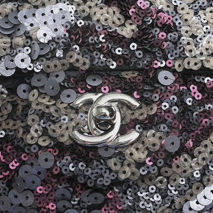 Chanel Sequin Medium Single Flap Anthracite Taupe Bordeaux 5 of 8