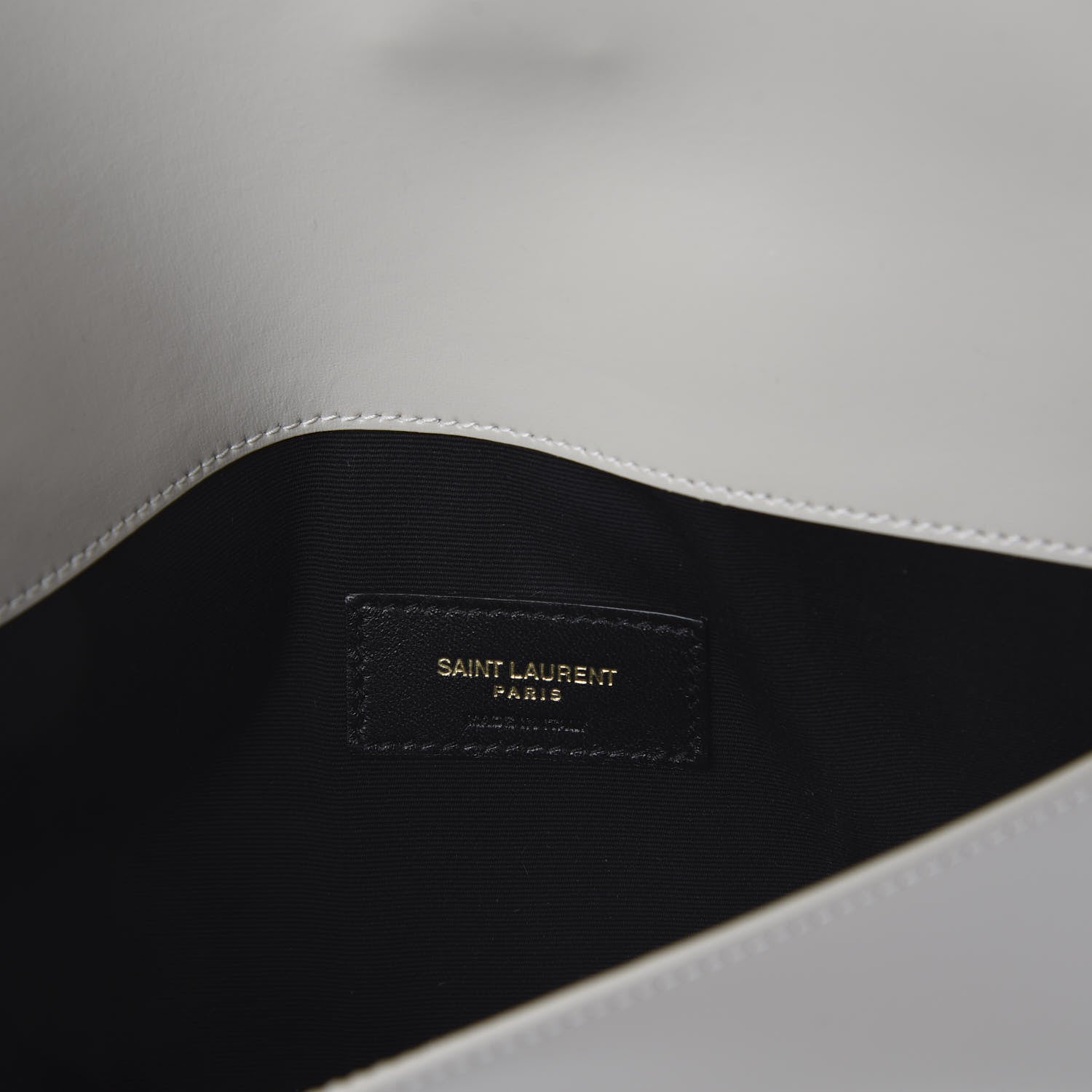 Saint Laurent Smooth Shiny Calfskin Uptown Pouch Crema Soft 5 of 5