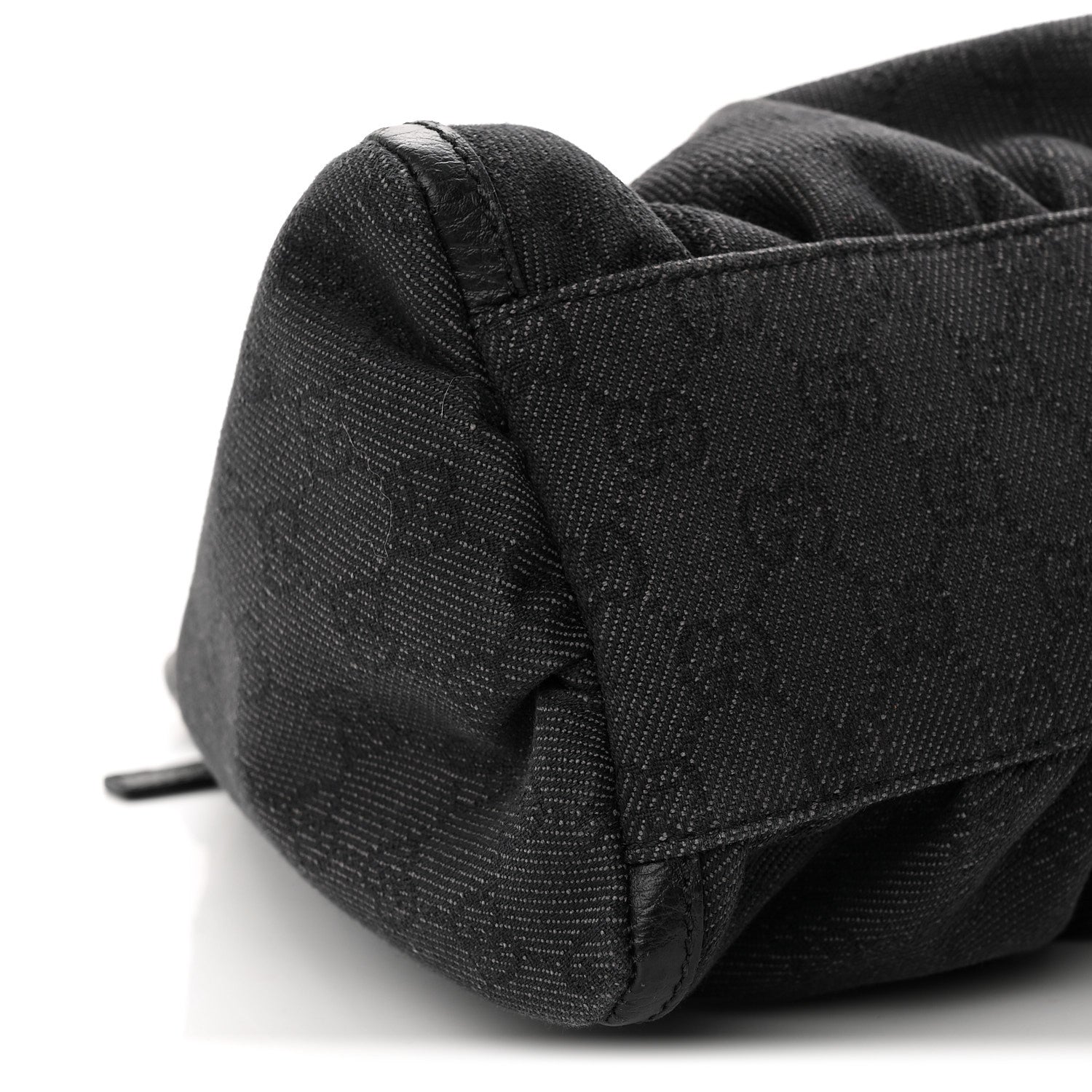 Gucci Monogram Medium D Gold Ring Hobo Black 9 of 11