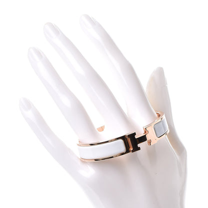Hermes Enamel Narrow Clic Clac H Bracelet PM White 2 of 5