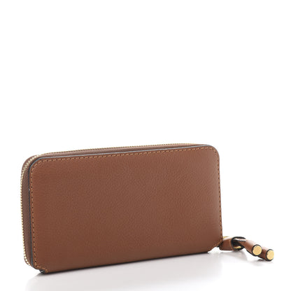 Chloe Grained Calfskin Long Zip Around Marcie Wallet Tan 3 of 6