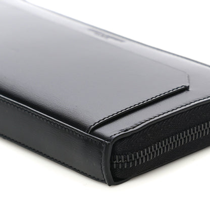 Saint Laurent Calfskin Fragment Zip Around Wallet Black 10 of 10