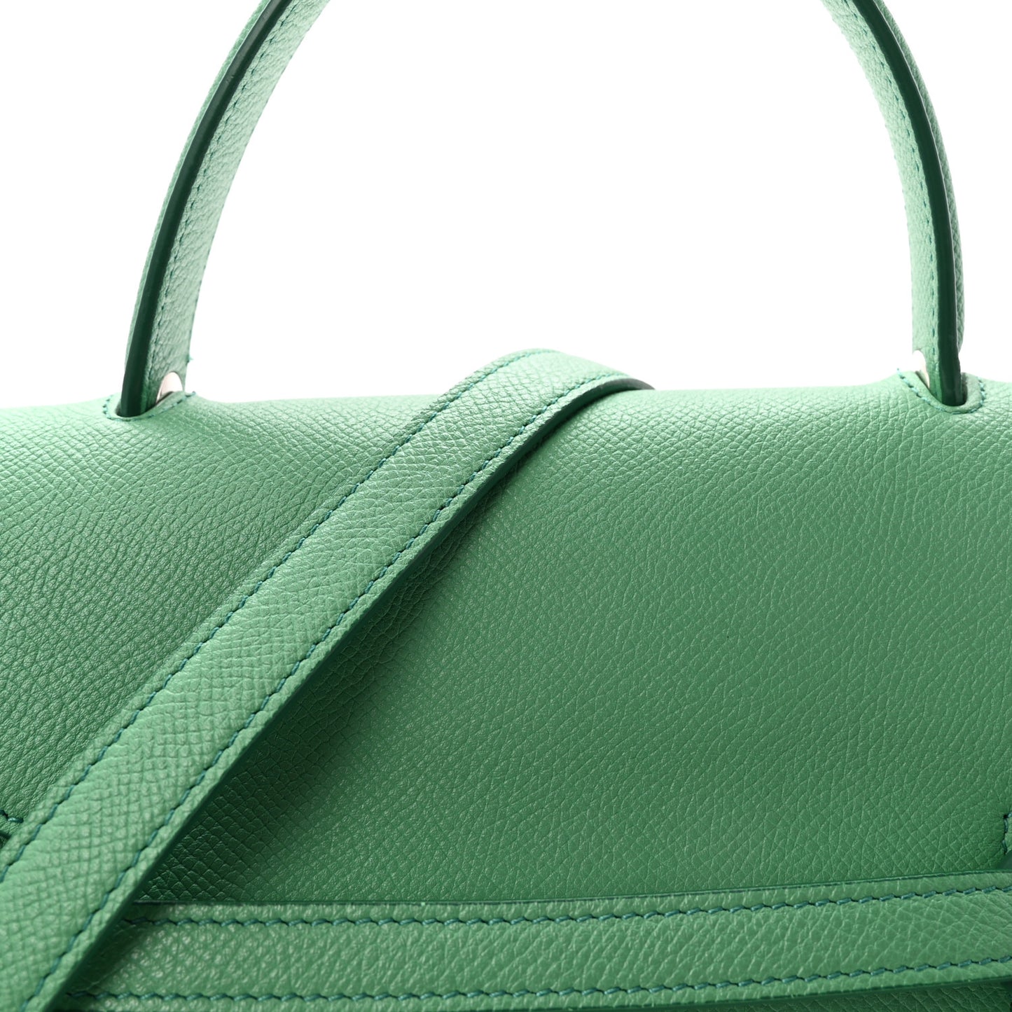 Grained Calfskin Micro Belt Bag Pop Green