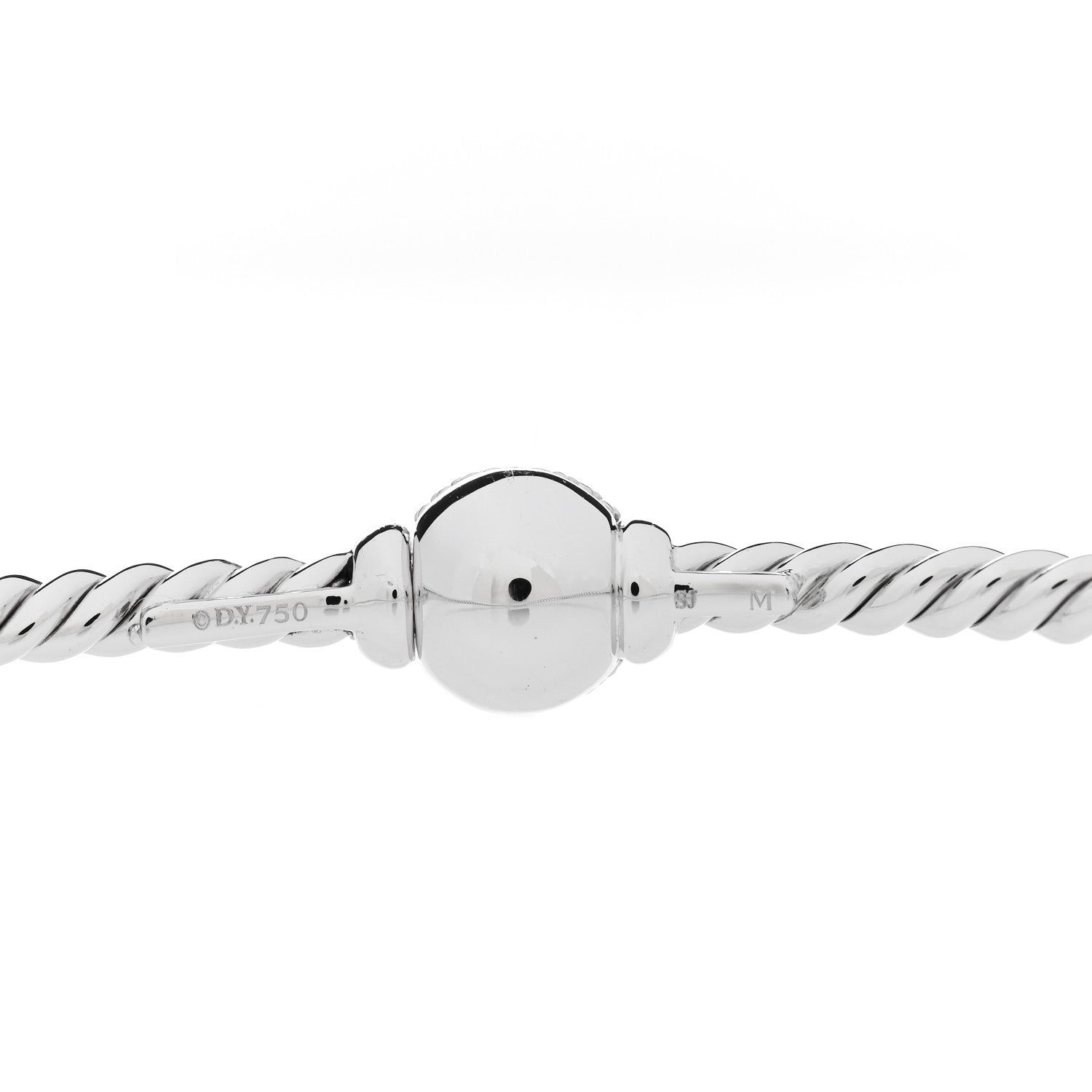 David Yurman 18K White Gold Diamond 2.6mm Solari Center Station Bracelet 3 of 3