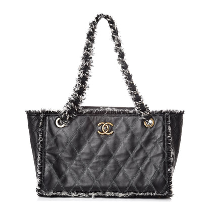 Chanel Tweed Calfskin Tweedy Shopping Tote Black 1 of 9