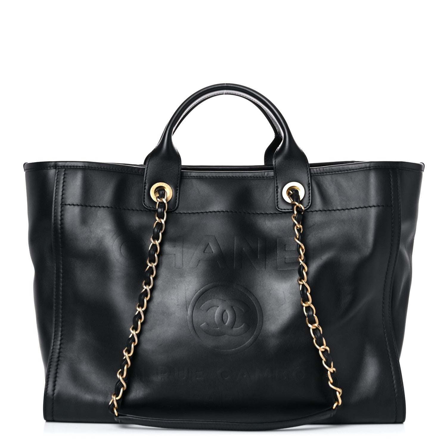 Chanel Calfskin Medium Deauville Tote Black 1 of 11