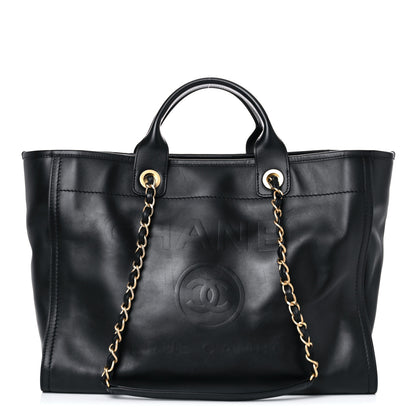 Chanel Calfskin Medium Deauville Tote Black 1 of 11