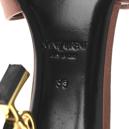 Saint Laurent Crepe Satin Crystal Opyum Mules 39 Manioc 39 Brown 8 of 9