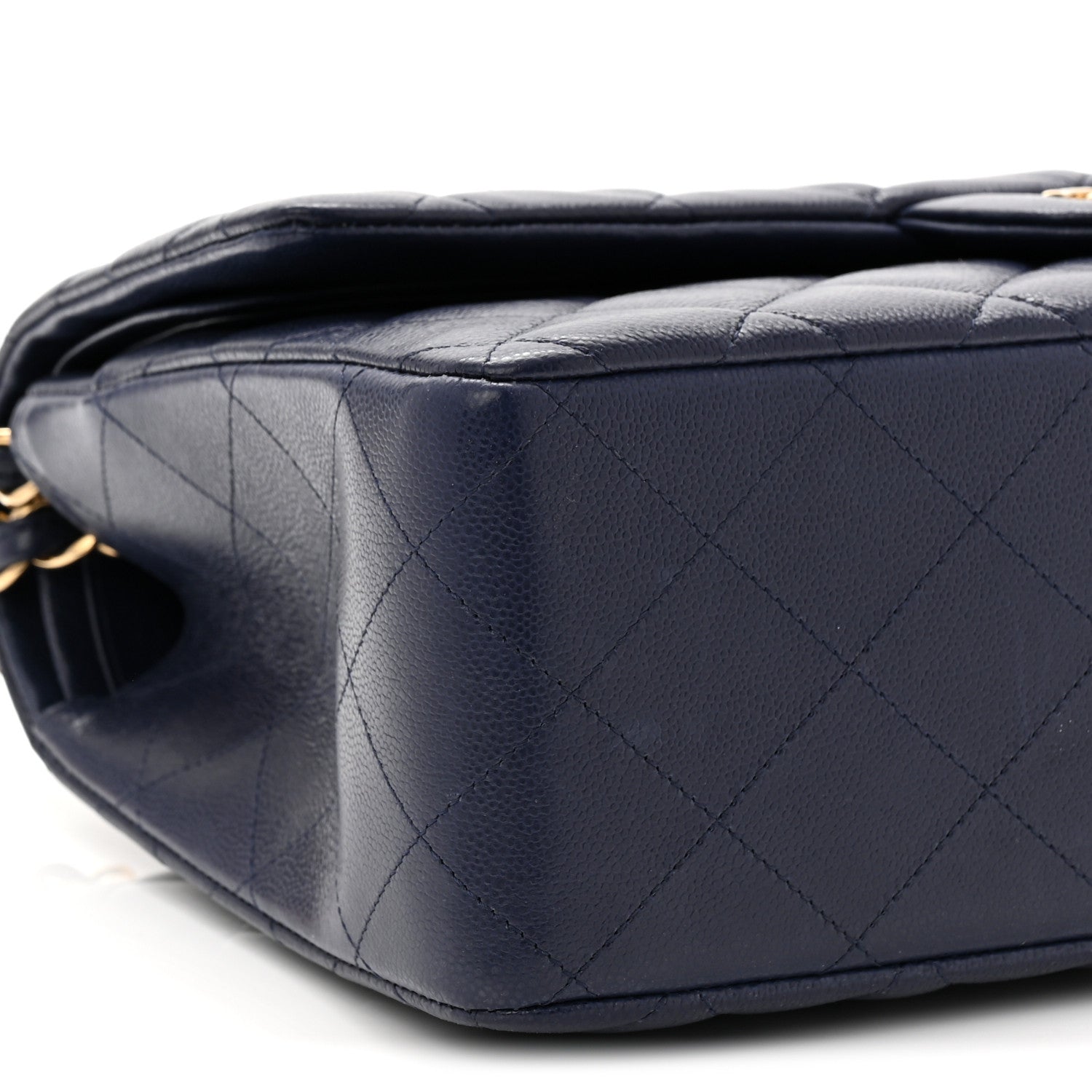 Chanel Caviar Quilted Jumbo Double Flap Dark Navy 9 of 11
