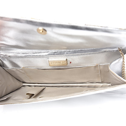 Chanel Metallic Lambskin Chain Clutch Silver 5 of 19