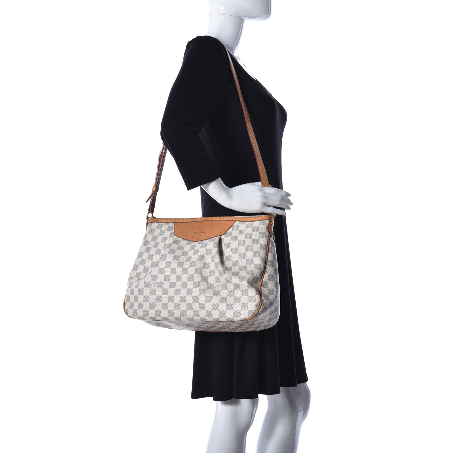 Louis Vuitton Damier Azur Siracusa MM 2 of 10