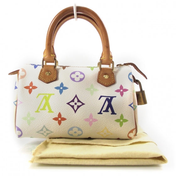 Monogram Multicolor Mini Sac HL Speedy White