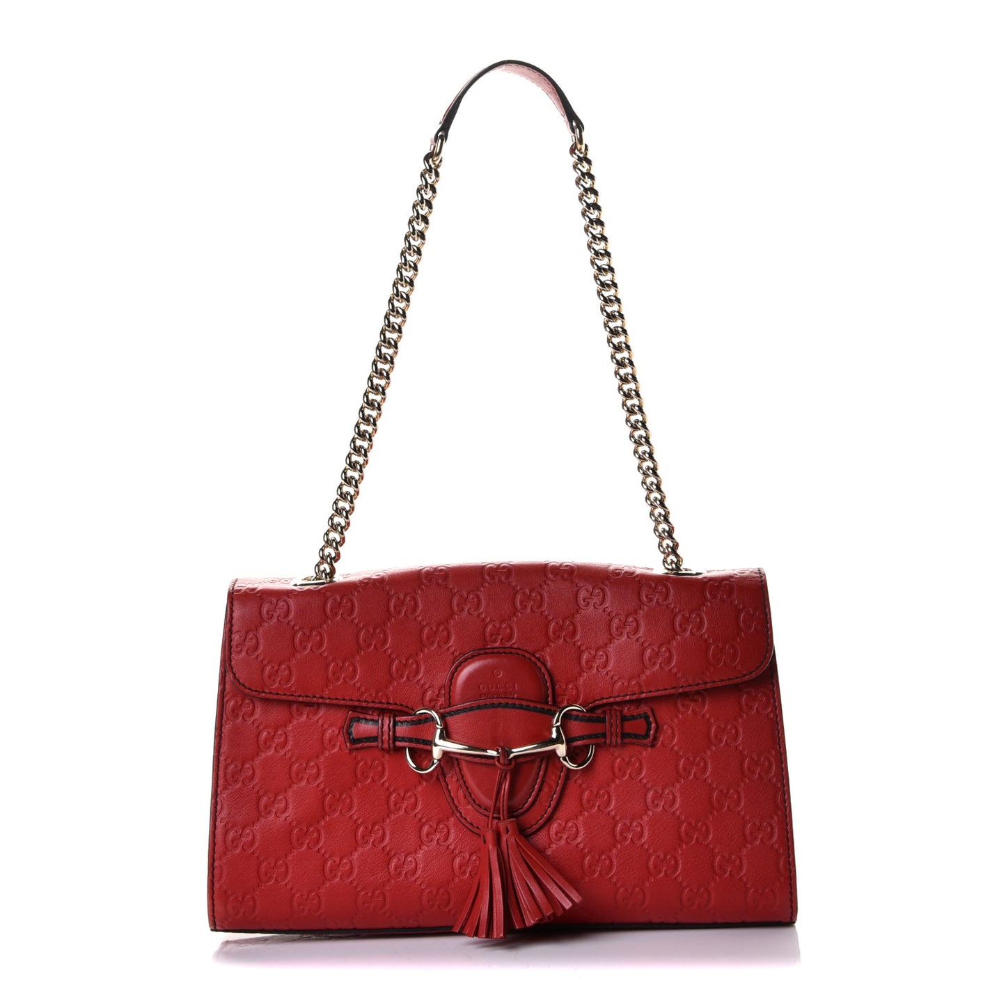 Guccissima Medium Emily Chain Shoulder Bag Red