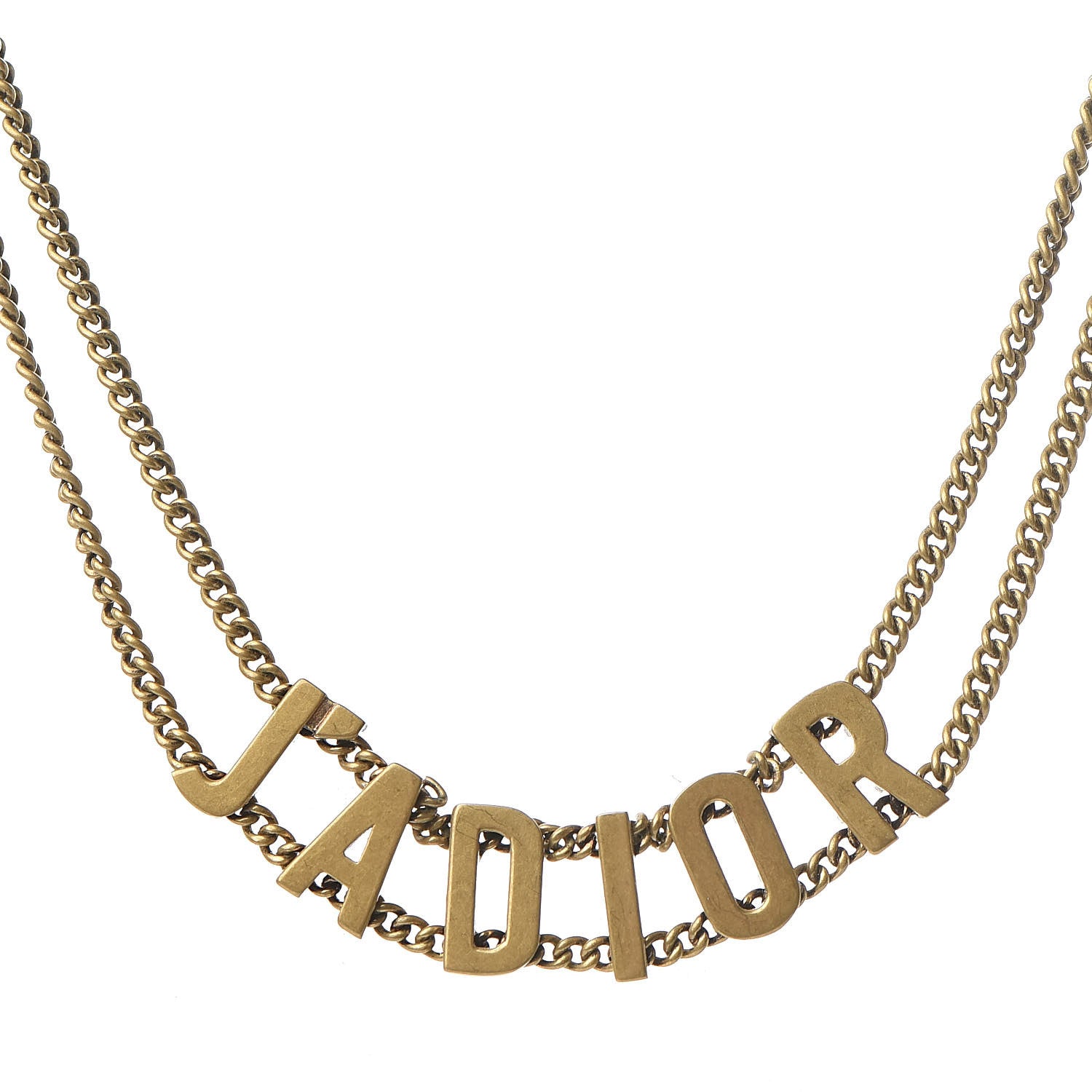 Christian Dior Metal J'Adior Choker Necklace Aged Gold 3 of 5