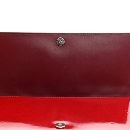 Christian Dior Patent Cannage Rendezvous Chain Wallet Red 10 of 11