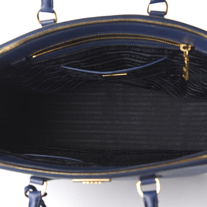Prada Saffiano Medium Galleria Double Zip Tote Bluette 4 of 8