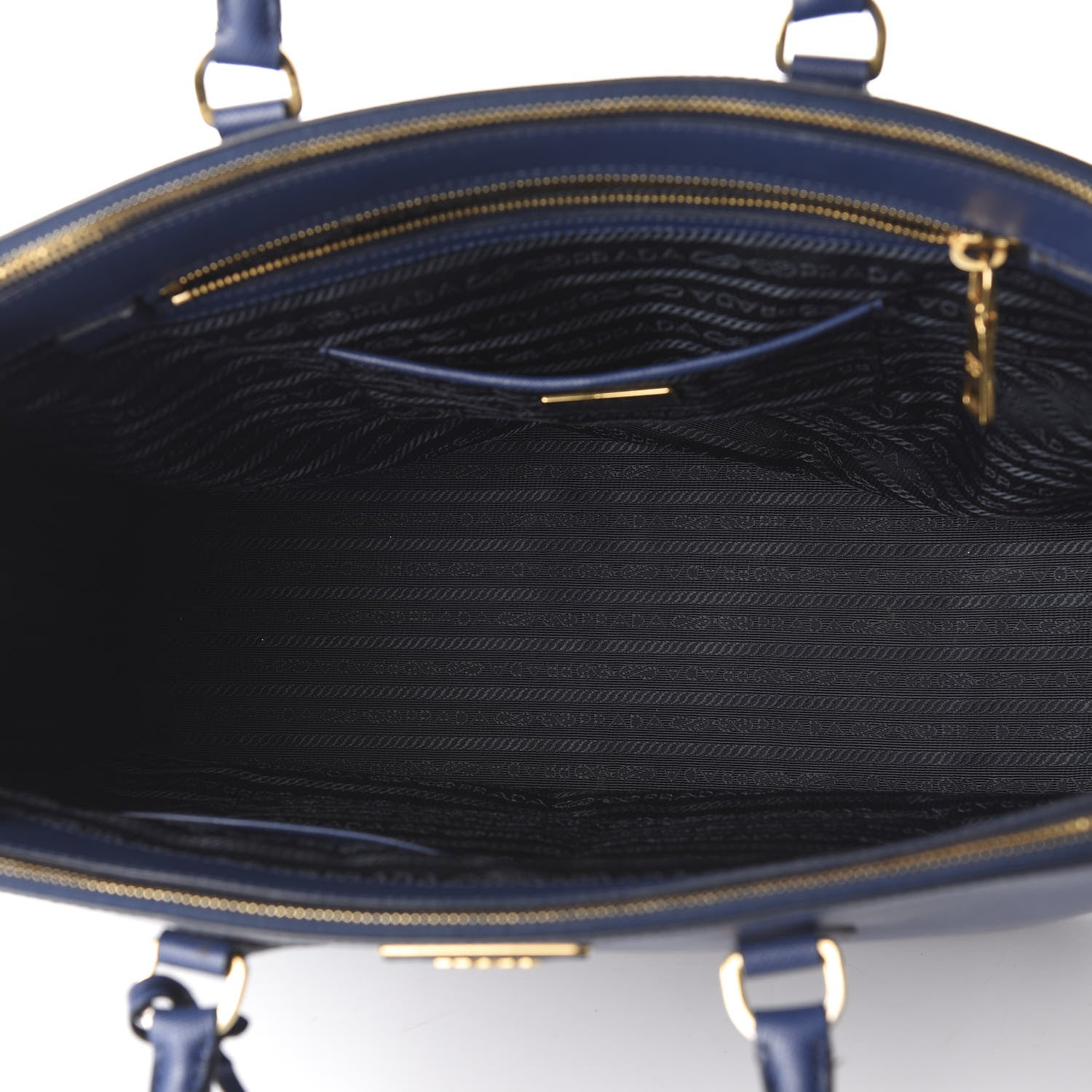Prada Saffiano Medium Galleria Double Zip Tote Bluette 5 of 14