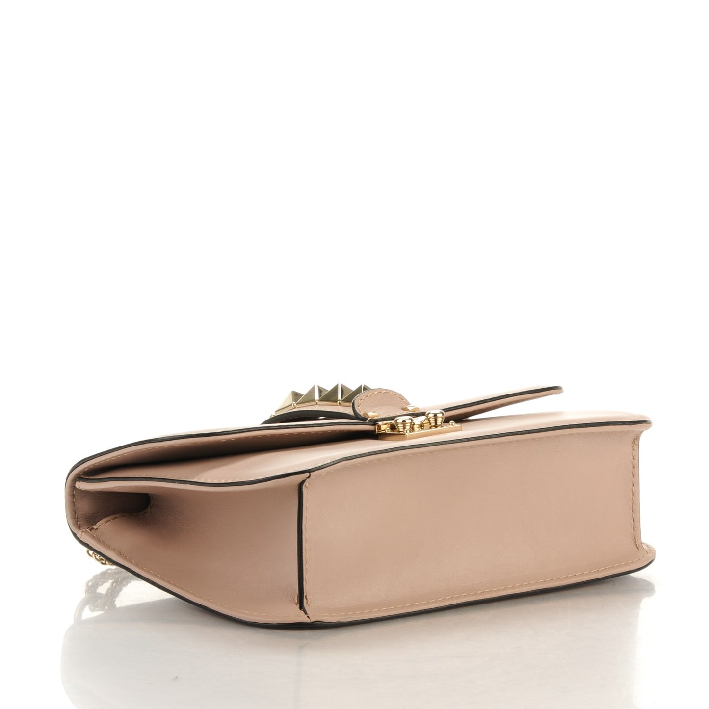Vitello Medium Glam Lock Rockstud Flap Poudre
