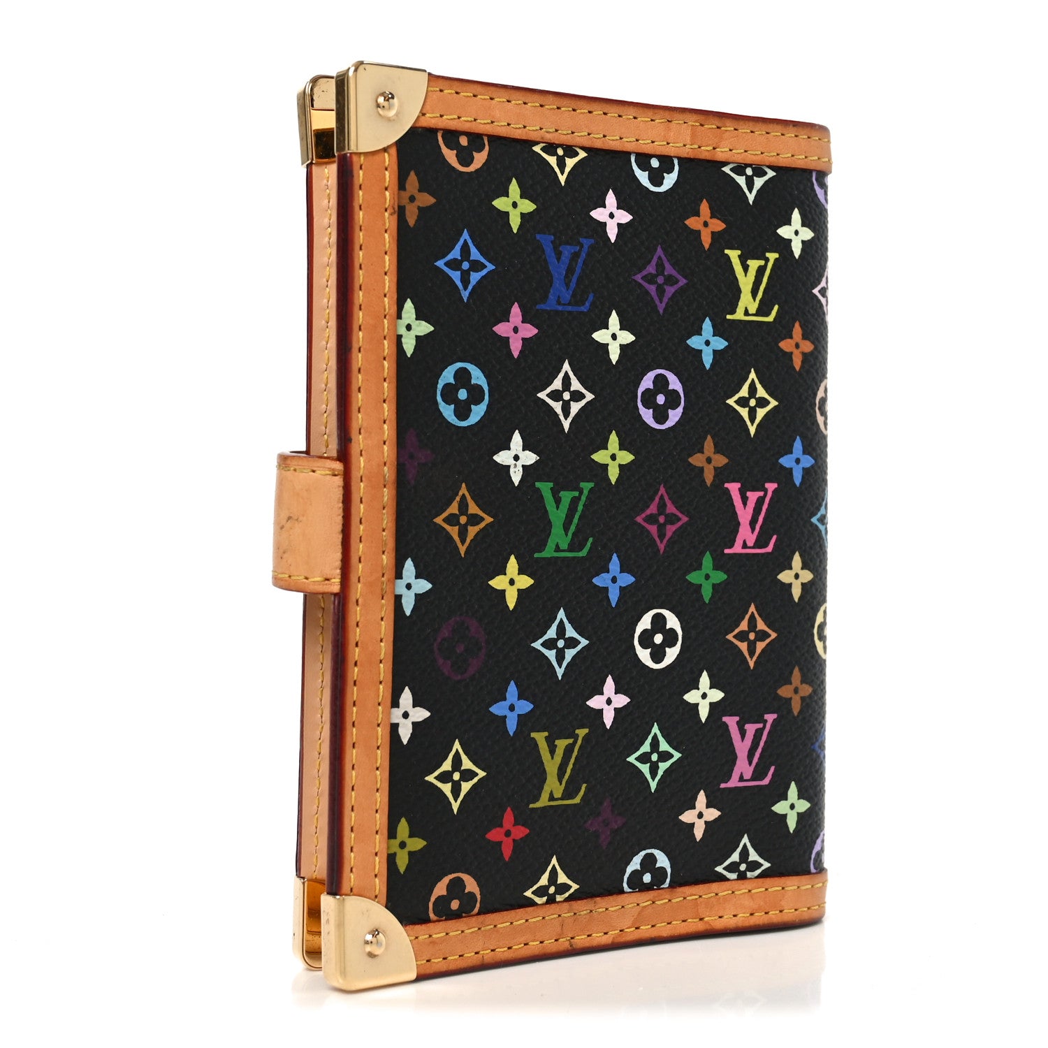 Louis Vuitton Monogram Multicolor Small Ring Agenda Cover Black 3 of 7
