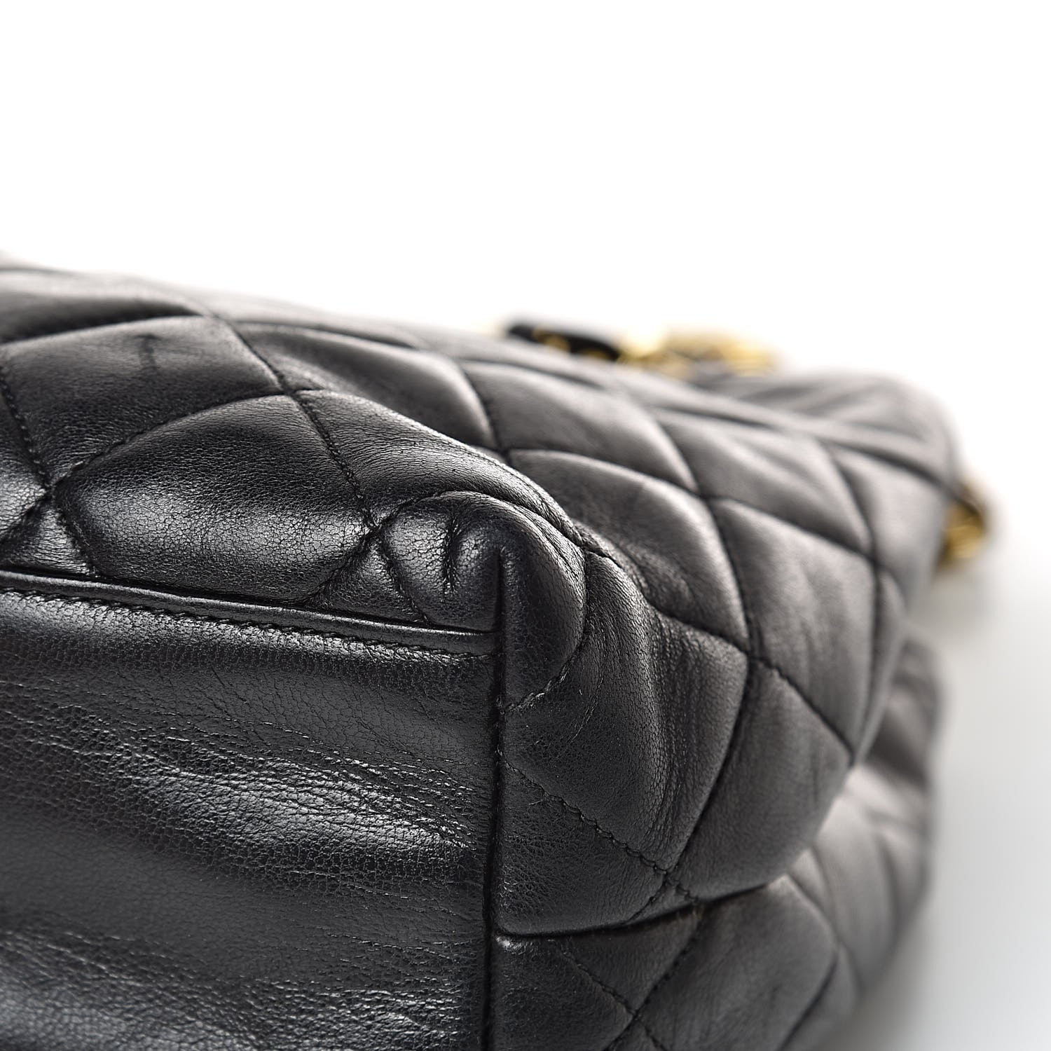 Chanel Lambskin Quilted Shopping Tote Black 14 of 18