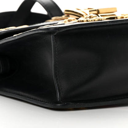 Gucci Calfskin Animal Studs Mini Sylvie Top Handle Bag Black 9 of 20