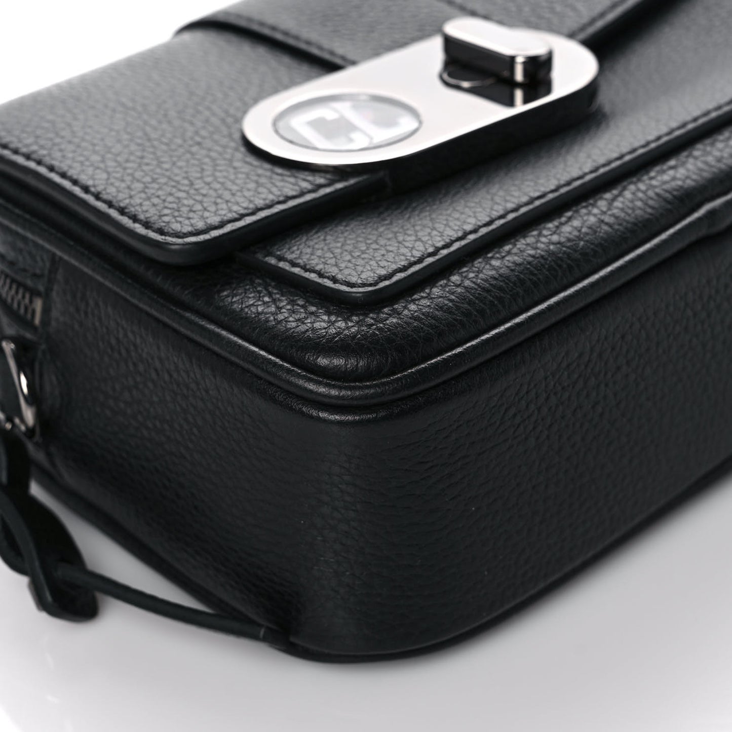Calfskin Santiago Shoulder Bag Black