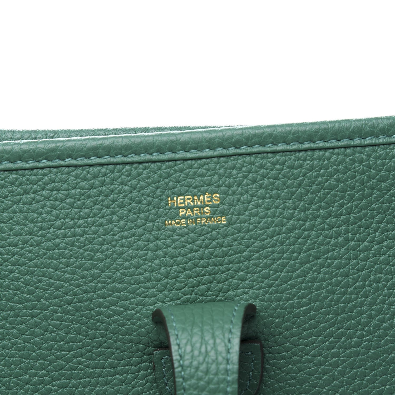 Hermes Taurillon Clemence Evelyne III PM Vert Vertigo 7 of 10
