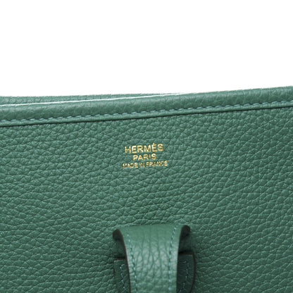 Hermes Taurillon Clemence Evelyne III PM Vert Vertigo 7 of 10