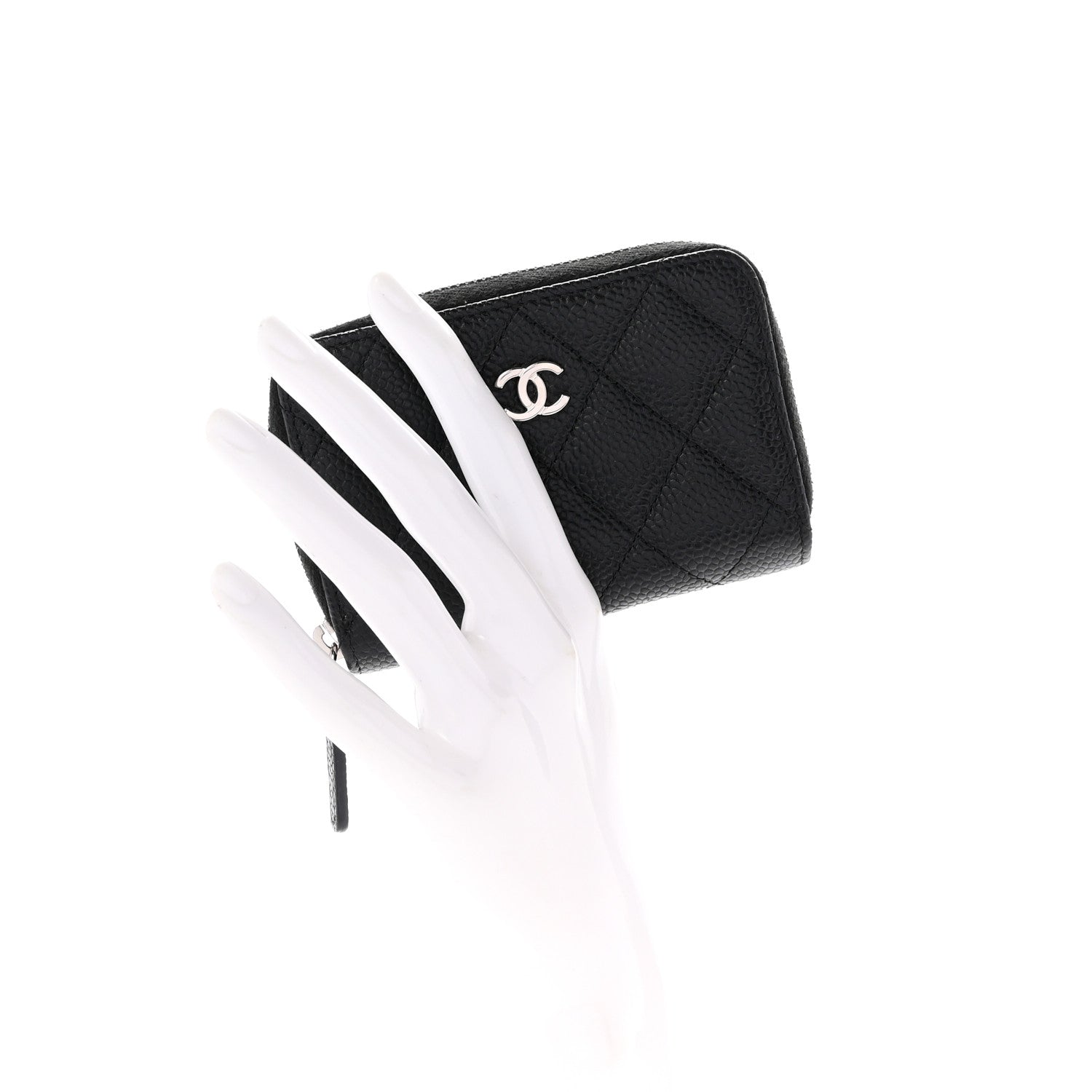Chanel Caviar Quilted Classic Zipped Coin Purse Black 2 of 7
