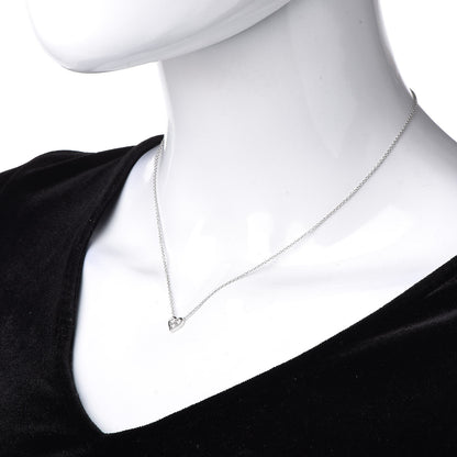 Tiffany Platinum Diamond Heart Pendant Necklace 2 of 5